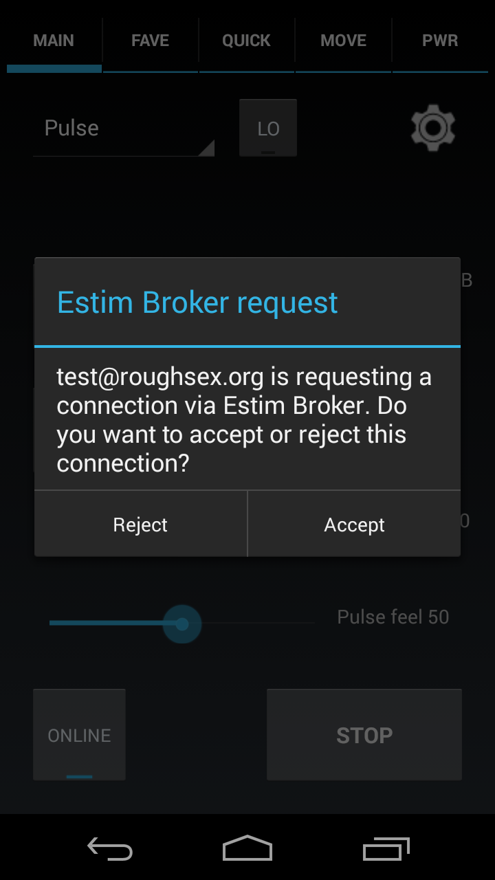 Android incoming request
